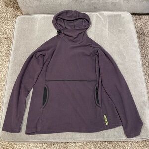 Melanzana Women's Hooded Thermal Pullover - Plum